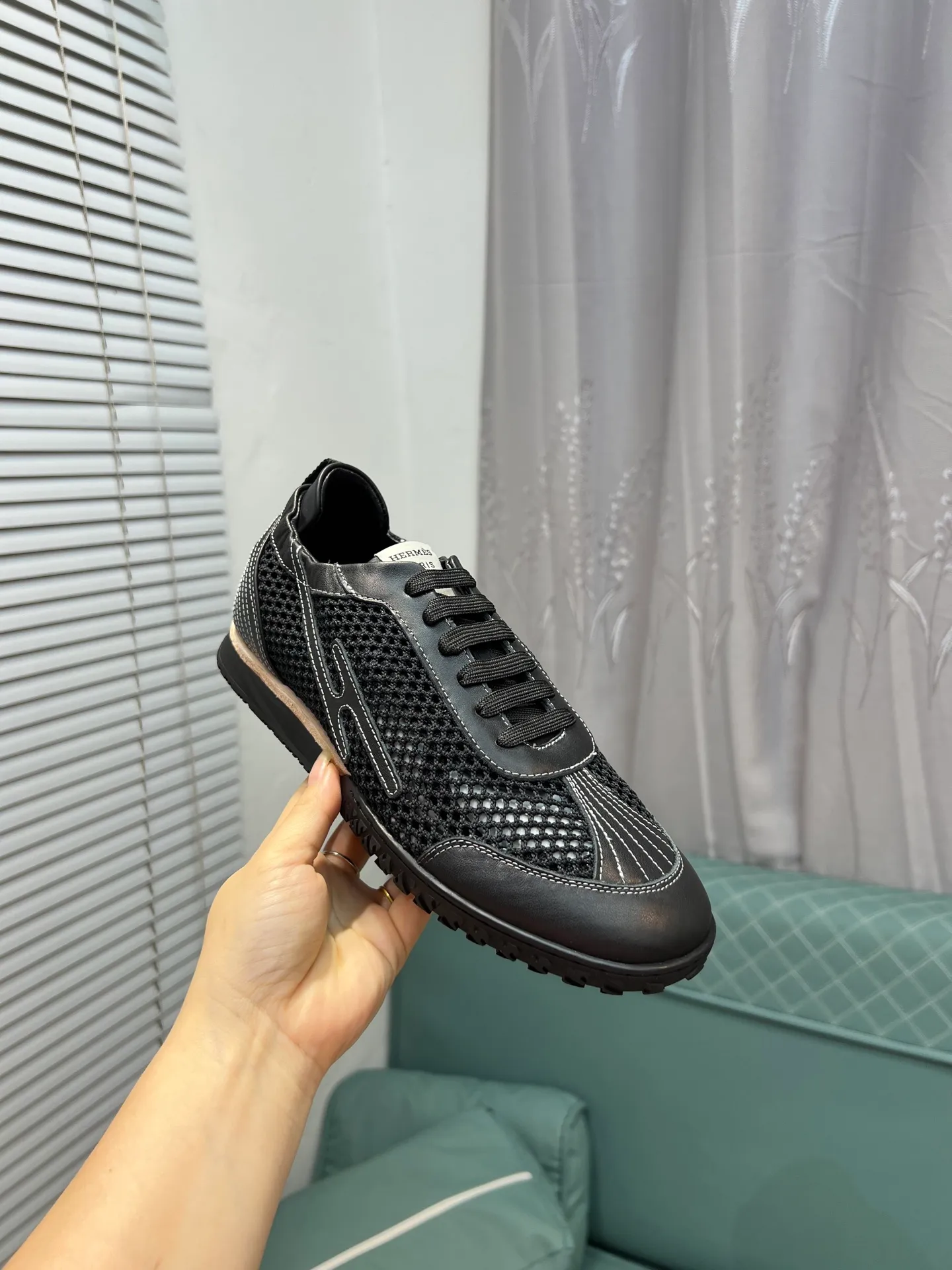 Men's shoes 💰700 [HERMES] Hermès - High-end quality original order 🔍🔍 - Upper: 🔝 cowhide suede splicing design - Inner lining: imported mixed sheepskin - Outsole: TPR foam · Rubber: two-color combined molding outsole - Super high quality control · Fine workmanship: highlighted (high-end, luxury, grade) -Size: 38-44 (45, 46, can be customized)